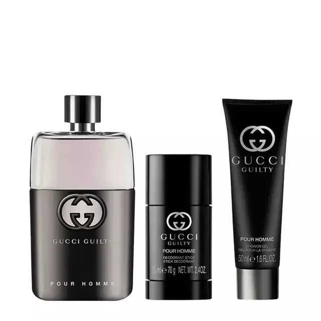 Kit Gucci Guilty Masculino - Eau de Toilette 90ml + Shower Gel 50ml + Desodorante 75ml Kit
