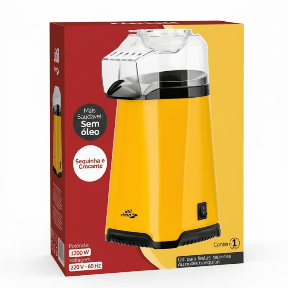 Pipoqueira Elétrica Amarelo Útil Eletro BJXB003B 220V