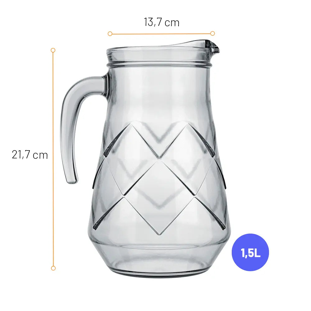Jarra de mesa em vidro Maracatu Sempre 1,5L