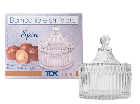 Bomboniere De Vidro Spin 10,5X12,5Cm
