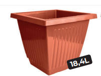 Vaso Quadrado Marrom nº 34 - 18,4L