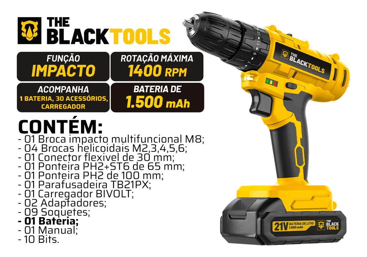 Parafusadeira furadeira bivolt c acess