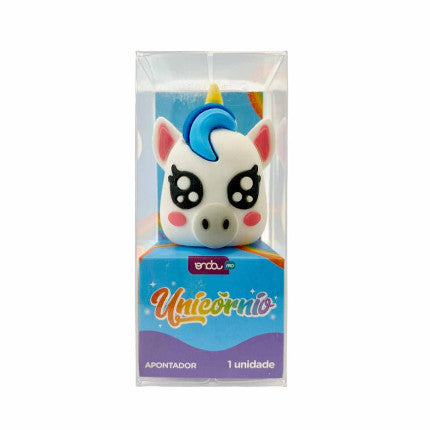Apontador plástico unicórnio