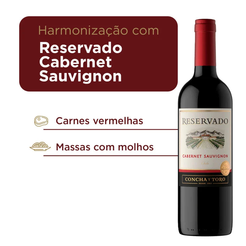 Concha y Toro Vinho Tinto Chileno Reservado Cabernet Sauvignon 750 ml