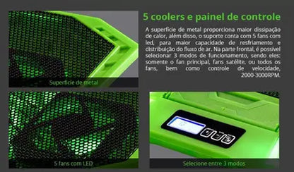 Warrior Zelda Cooler Gamer Com Led Verde