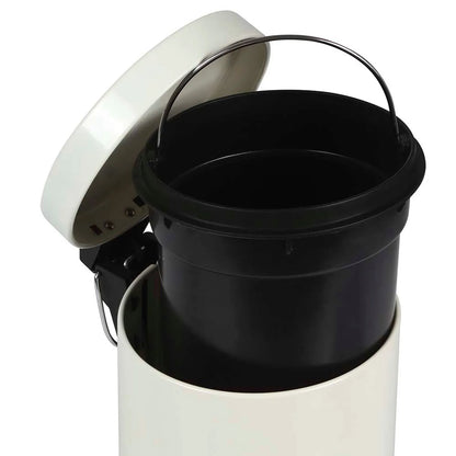 Conjunto Ágata Lixeira 3 Litros e Escova Higiênica Bege