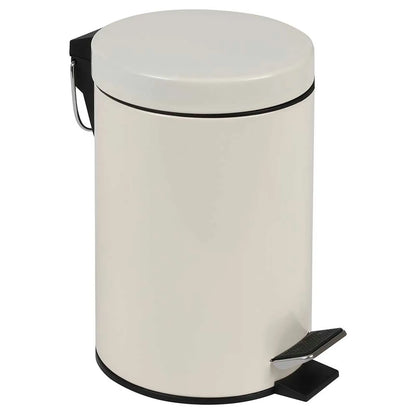 Conjunto Ágata Lixeira 3 Litros e Escova Higiênica Bege