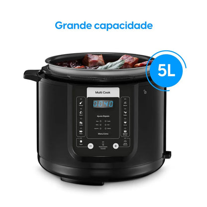 Panela de Pressão Elétrica Digital - 5L 14 Funções 9 Dispositivos de Segurança 900W 220V