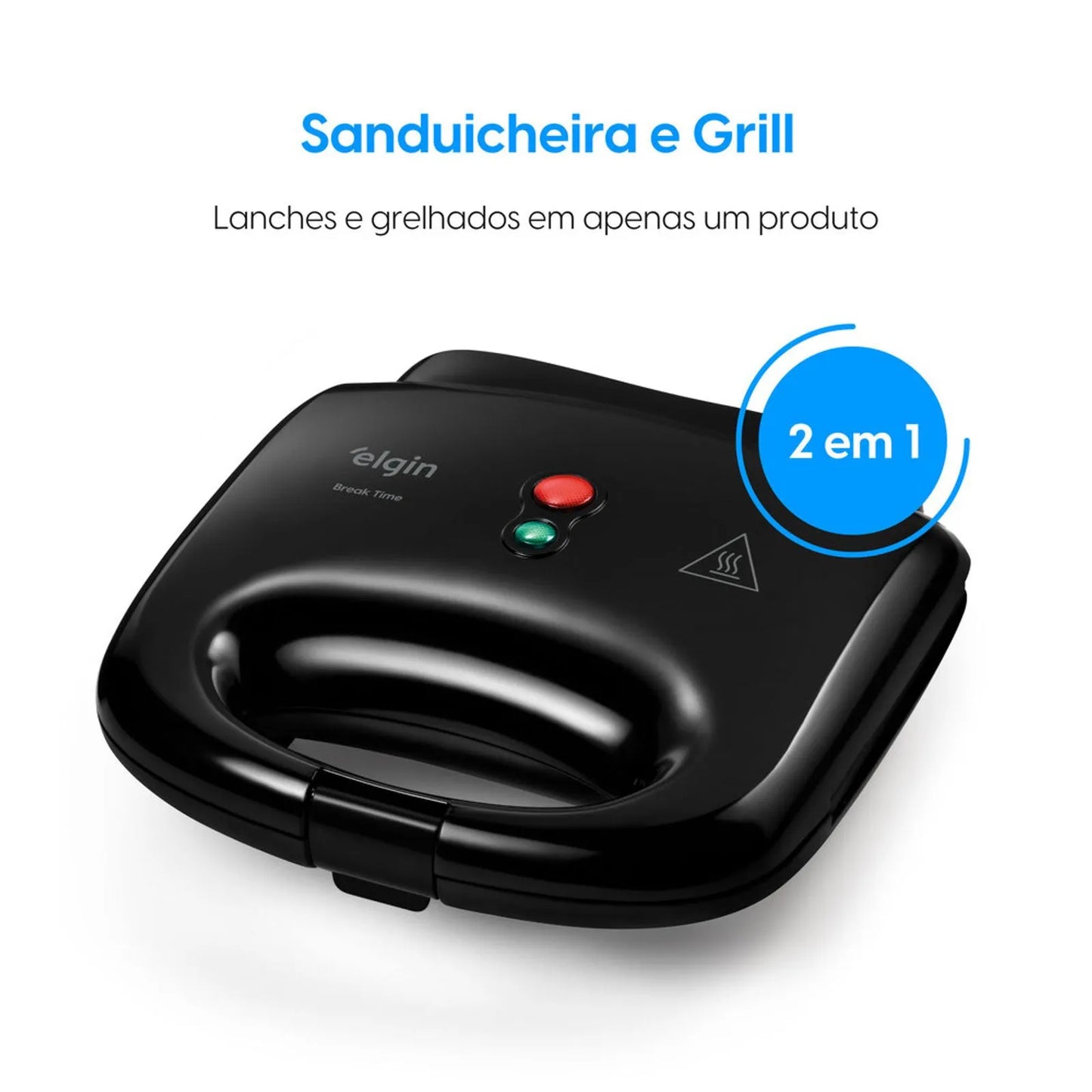 Sanduicheira Break Time - 2 em 1 Proteção Contra Superaquecimento 800W 220V