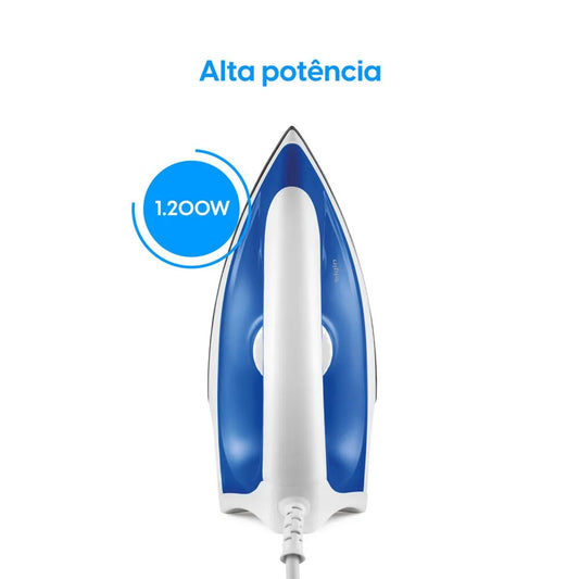 Ferro de Passar Iron Force Plus - Base Antiaderente Salva Botões 1.100W 220V