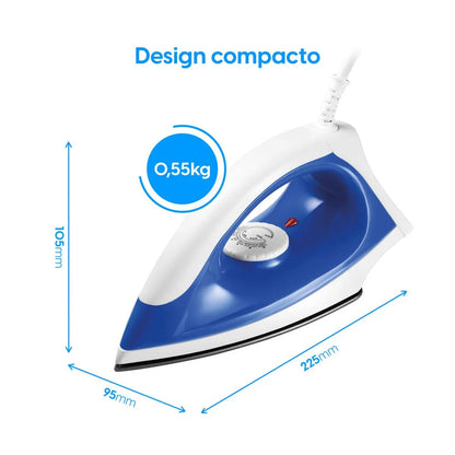 Ferro de Passar Iron Force Plus - Base Antiaderente Salva Botões 1.100W 220V
