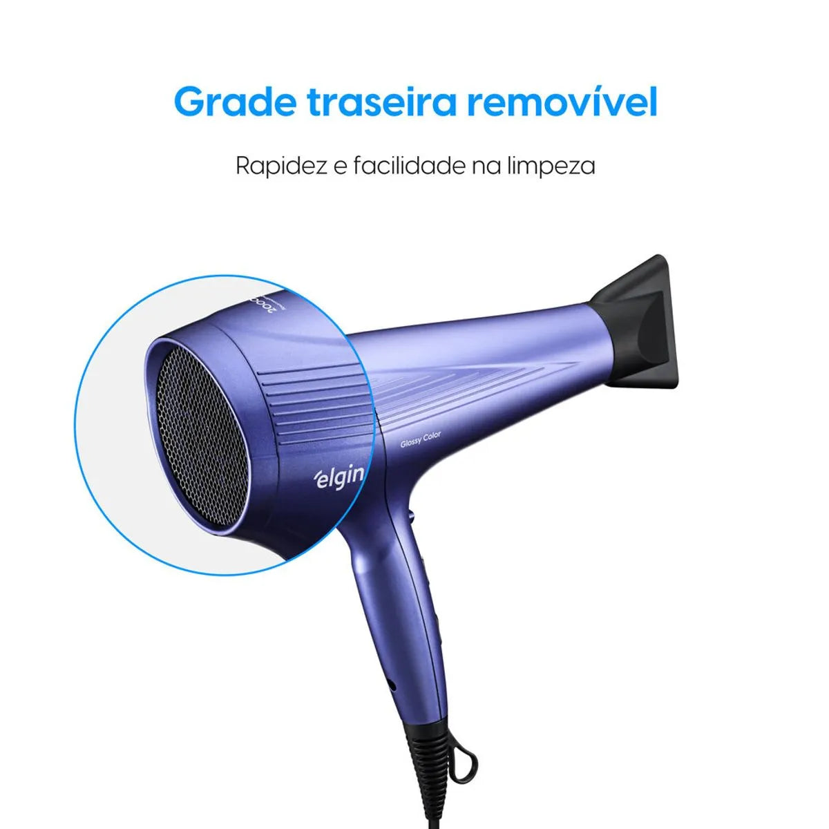 Secador Glossy Color - 2 Velocidades 3 Temperaturas Jato de Ar Frio 2.000W 220V