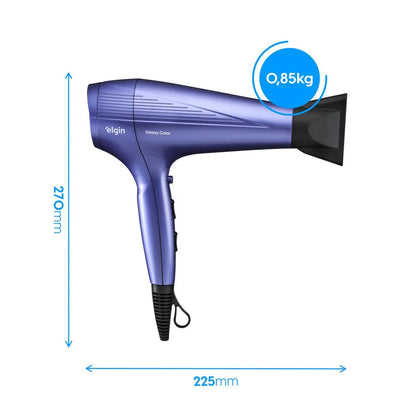Secador Glossy Color - 2 Velocidades 3 Temperaturas Jato de Ar Frio 2.000W 220V