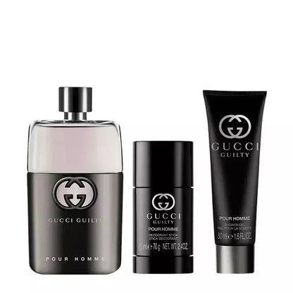 Kit Gucci Guilty Masculino - Eau de Toilette 90ml + Shower Gel 50ml + Desodorante 75ml Kit