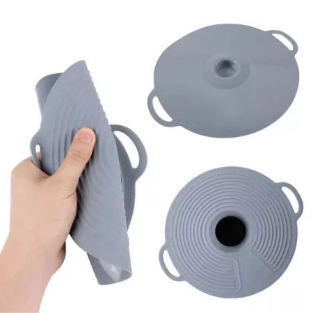 Tampa de Silicone para Panela Cinza 27cm