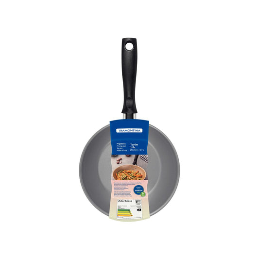 Frigideira Tramontina Turim em Alumínio com Revestimento Interno e Externo em Antiaderente Starflon Max Chumbo 18 cm 0,7 L