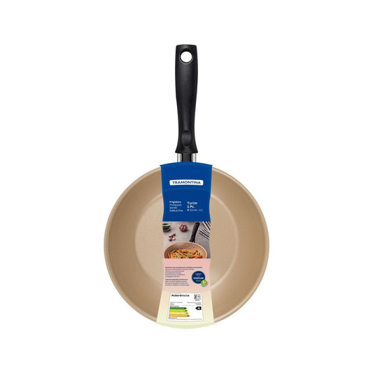 Frigideira Tramontina Turim em Alumínio com Revestimento Interno e Externo em Antiaderente Starflon Max Vermelha 22 cm 1 L