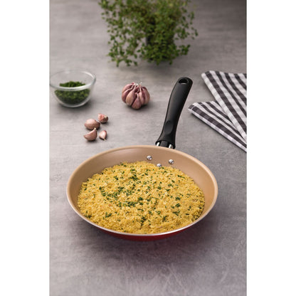 Frigideira Tramontina Turim em Alumínio com Revestimento Interno e Externo em Antiaderente Starflon Max Vermelha 22 cm 1 L