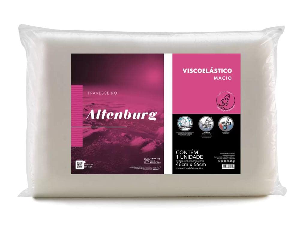 Travesseiro Altenburg Viscoelástico Nasa Mid 37cm x 57cm
