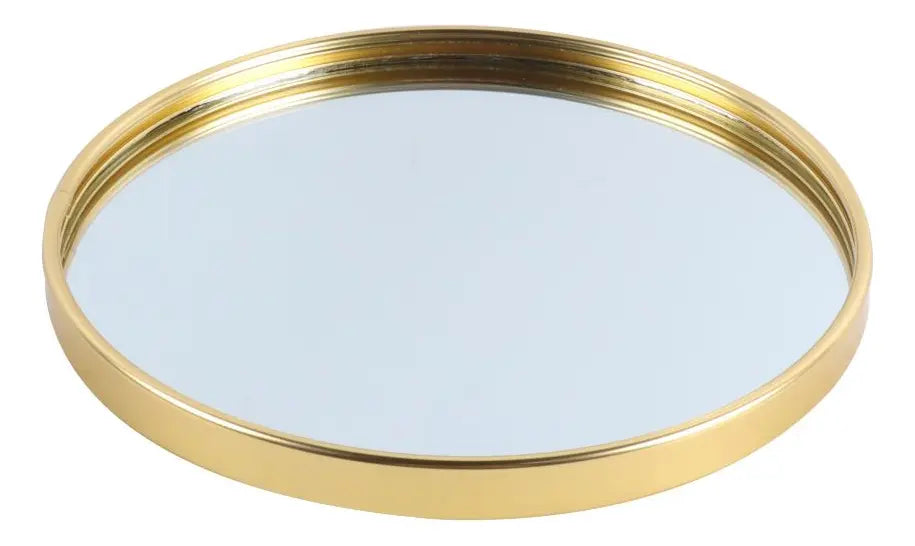 Bandeja Espelhada Plt Dourada Red 22.5cm Ub10276