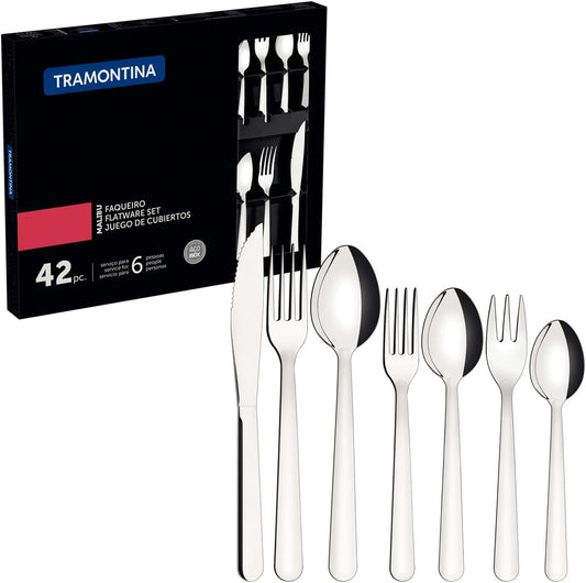 Faqueiro 42 Peças Inox Malibu Tramontina Cutelaria