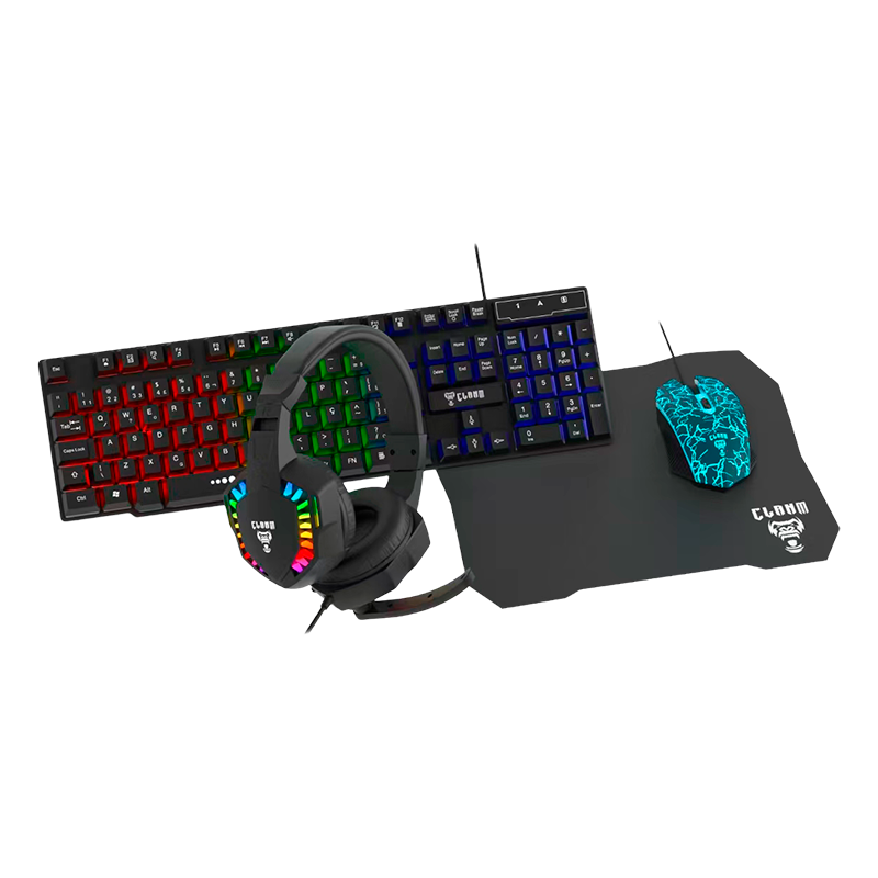 Combo Gamer Nightmare Candy - Teclado/Mouse/Headset/Mousepad-Clanm