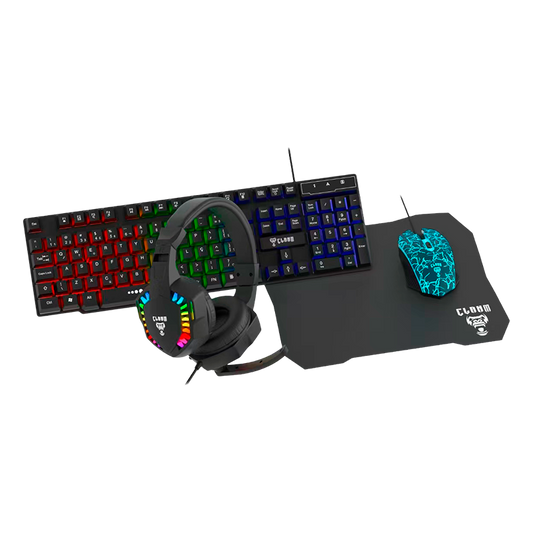 Combo Gamer Nightmare Candy - Teclado/Mouse/Headset/Mousepad-Clanm