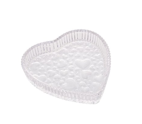 Petisqueira Cristal Cute Heart 18,7x3,3cm Lyor 7463