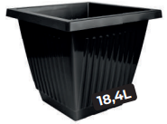 Vaso Quadrado Preto nº 34 - 18,4L
