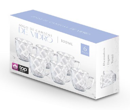 Conjunto 6 copos de vidro 310ml