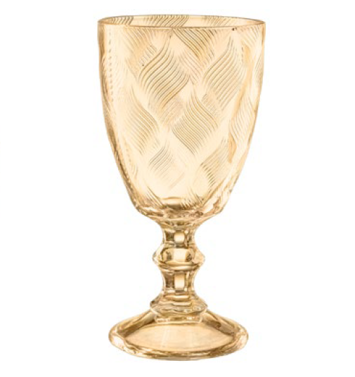 Conjunto 6 taças de vidro âmbar 340ml