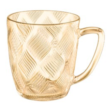 Conjunto 6 canecas de vidro âmbar 100ml