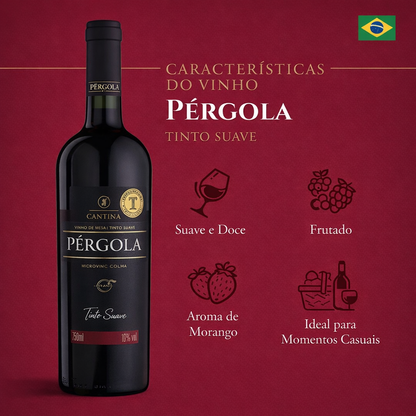 Vinho Pérgola Tinto Suave 750 ml