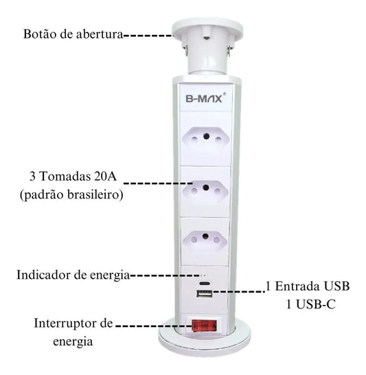 Torre Com 3 Tomadas Bm-8791A