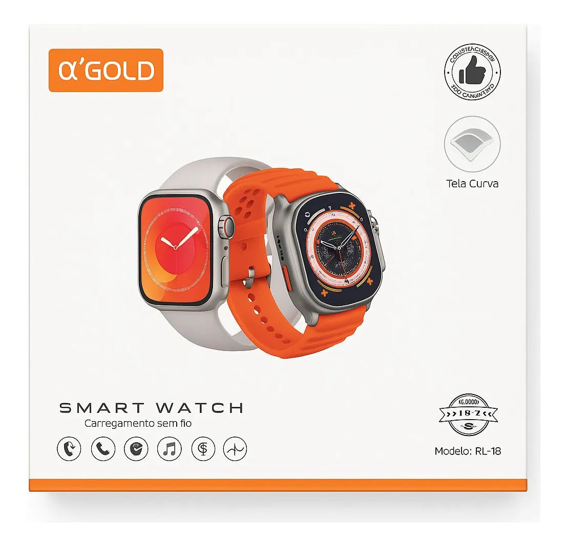 Smartwatch Sem Fio  Agold RL-18 C/2 Smartwatchs