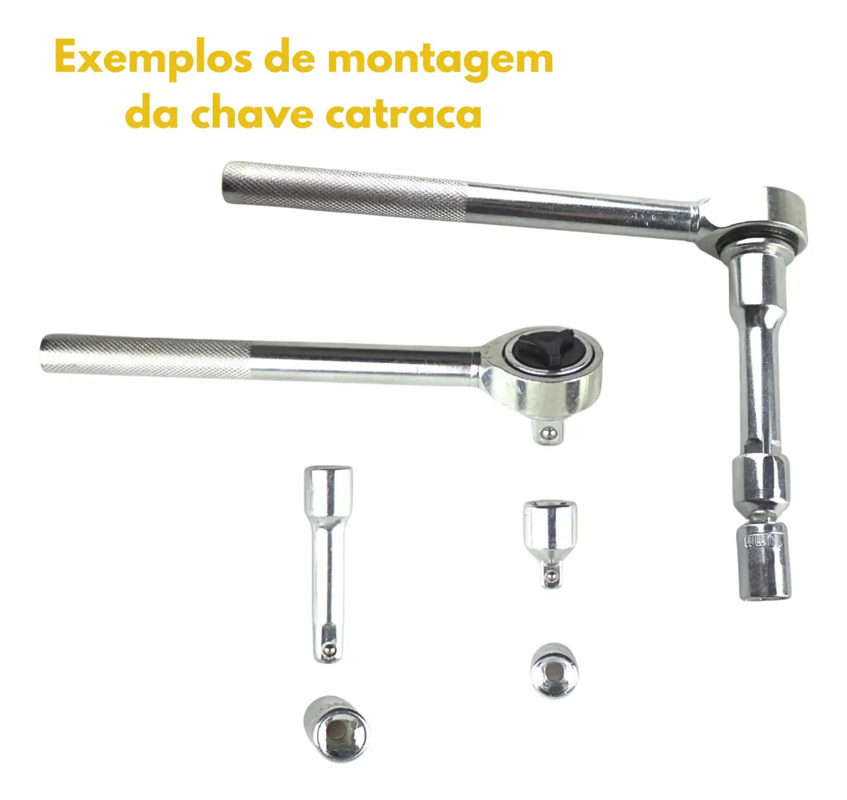 Jogo de Chave Catraca Reversivel Com Canhao/Soquetes 40 pcs Na Maleta