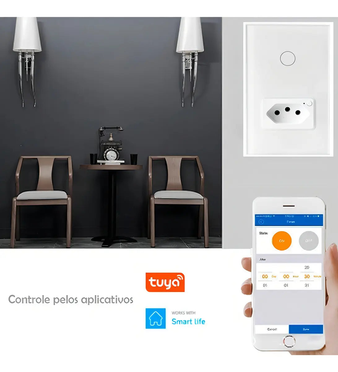 Branco Smart Switch With Socket