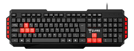 Teclado Mulimidia Gamer Red Keys USB Multilasar