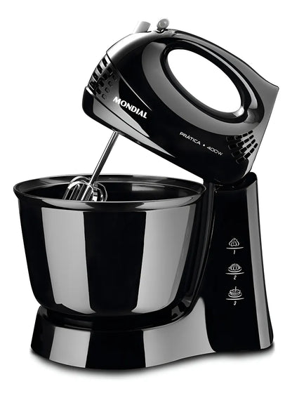 Batedeira Prática Mondial Preto 400W B-44-B