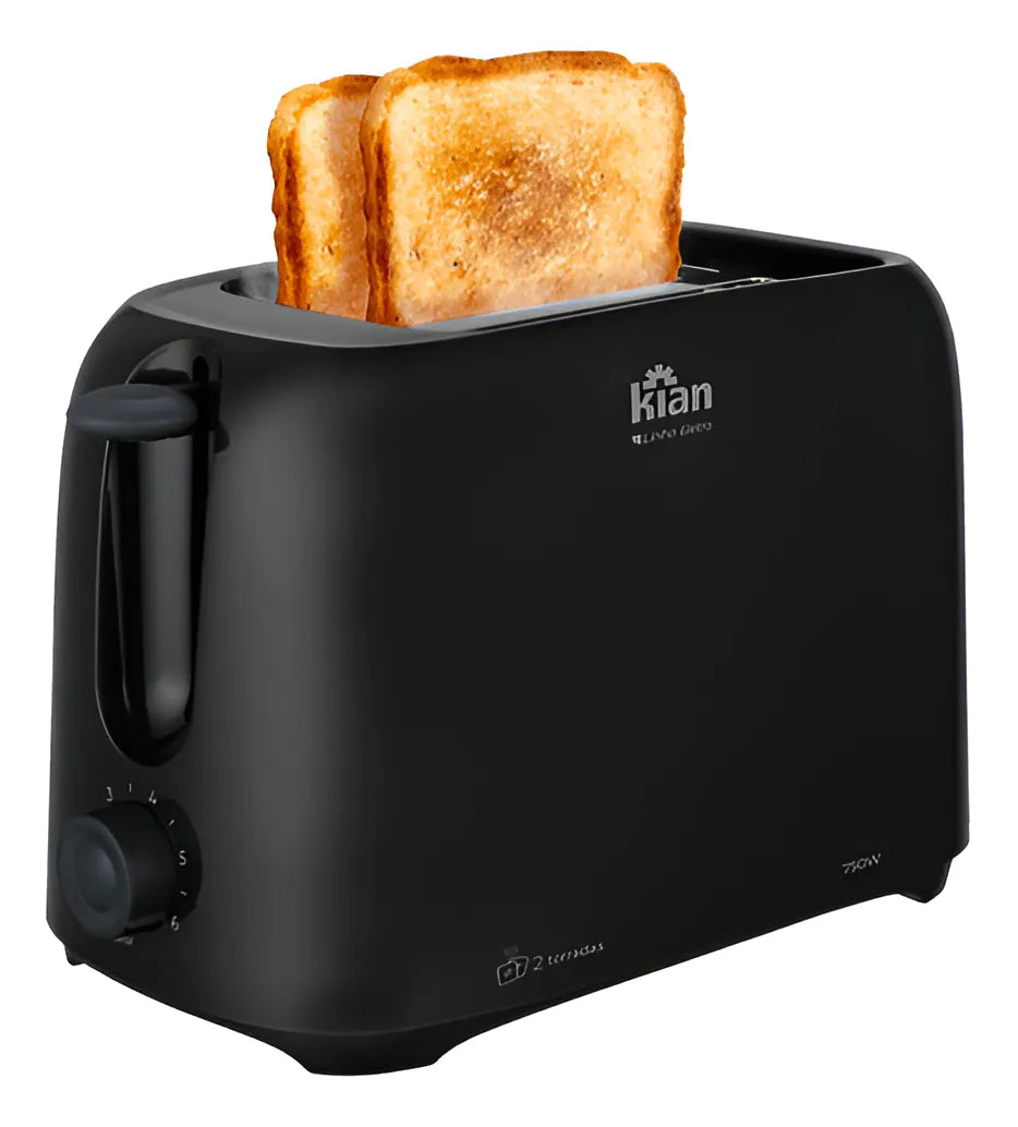 Torradeira Elétrica Tostador Kian De 2 Pães De Forma750w Cor Preto