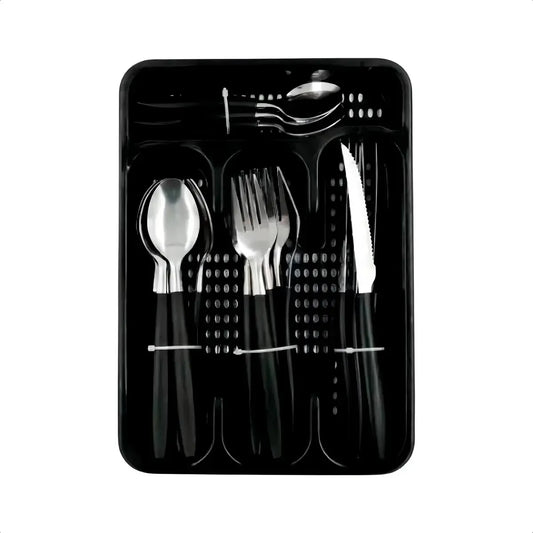 Faqueiro Florenza 25 Peças Preto