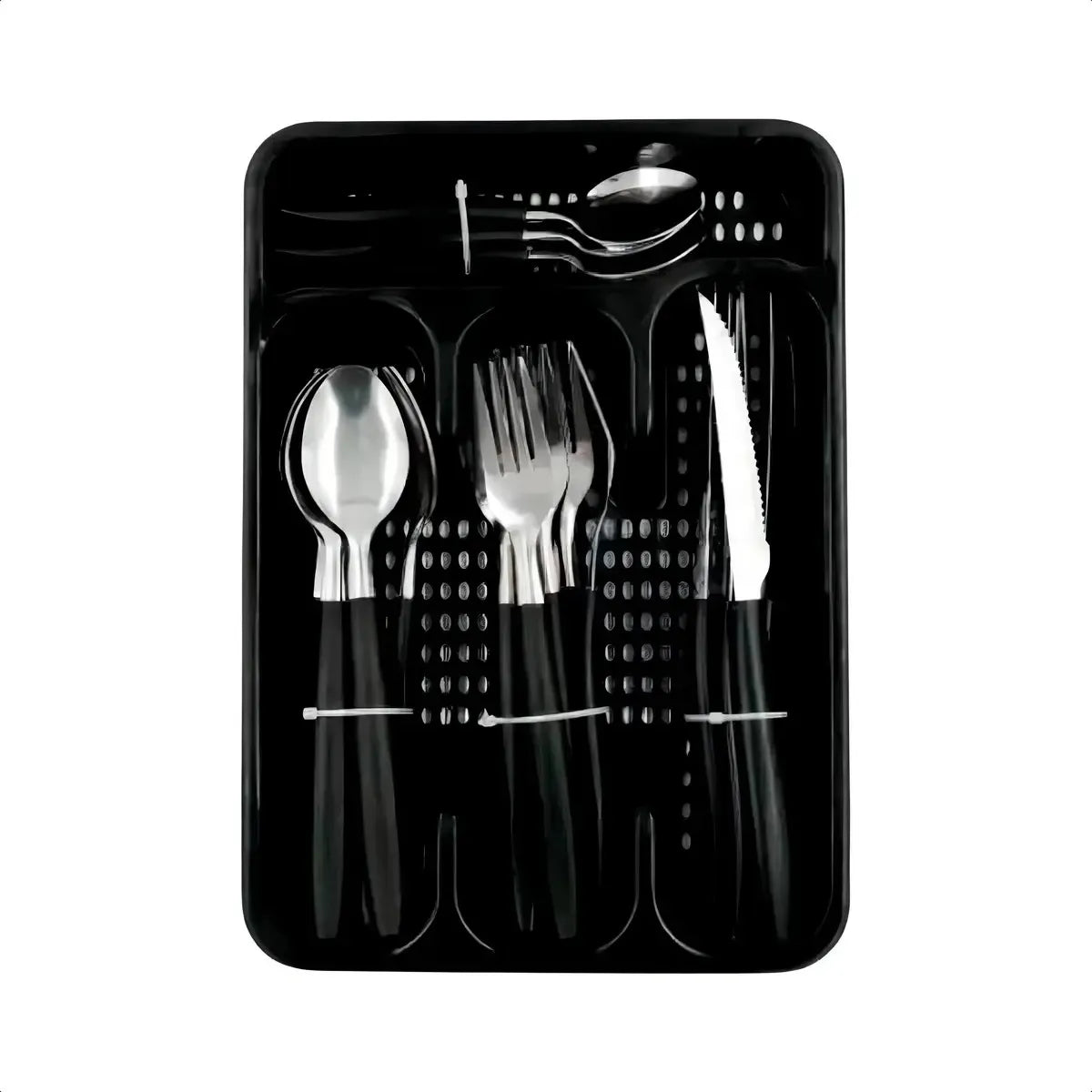 Faqueiro Florenza 25 Peças Preto