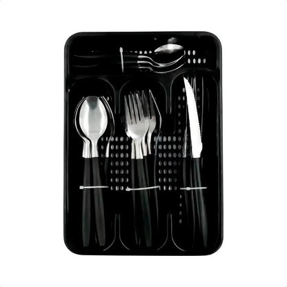 Faqueiro Florenza 25 Peças Preto