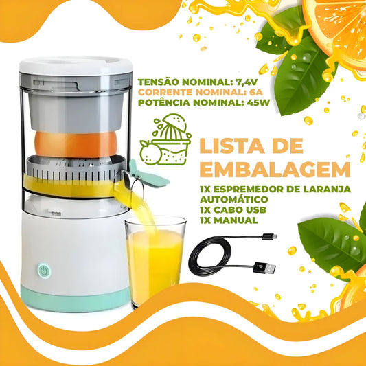 Máquina de suco cítrico recarregável – Espremedor portátil com USB