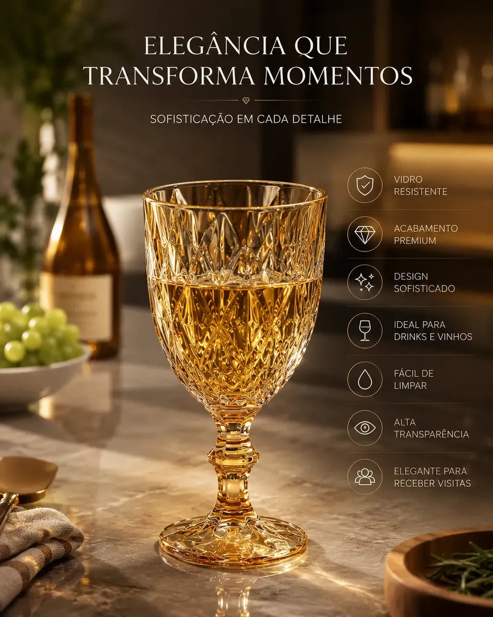 Conjunto Taças Florenza C/6 320ml Ambar