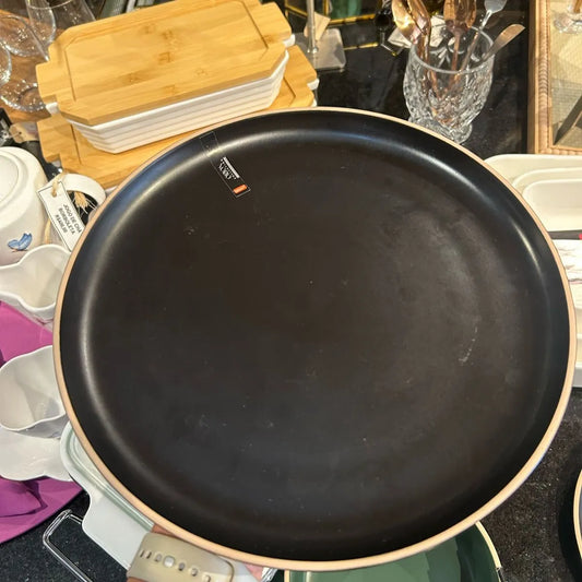 Prato Raso Ceramica Orion Preto 27CM