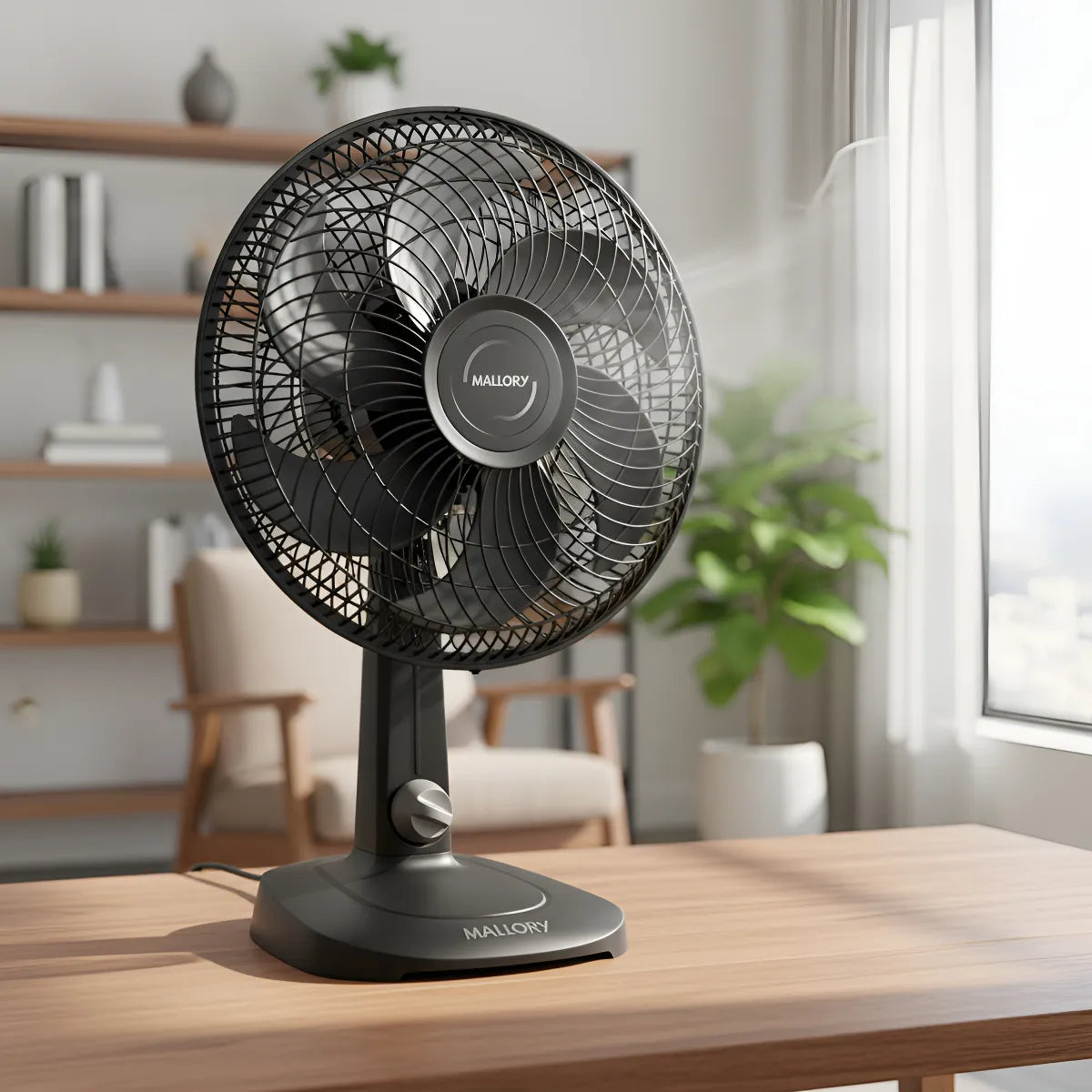 Ventilador Mallory Mesa e Parede Turbo Fresh 30cm, 220v, Silencioso, Hélice de 6 pás
