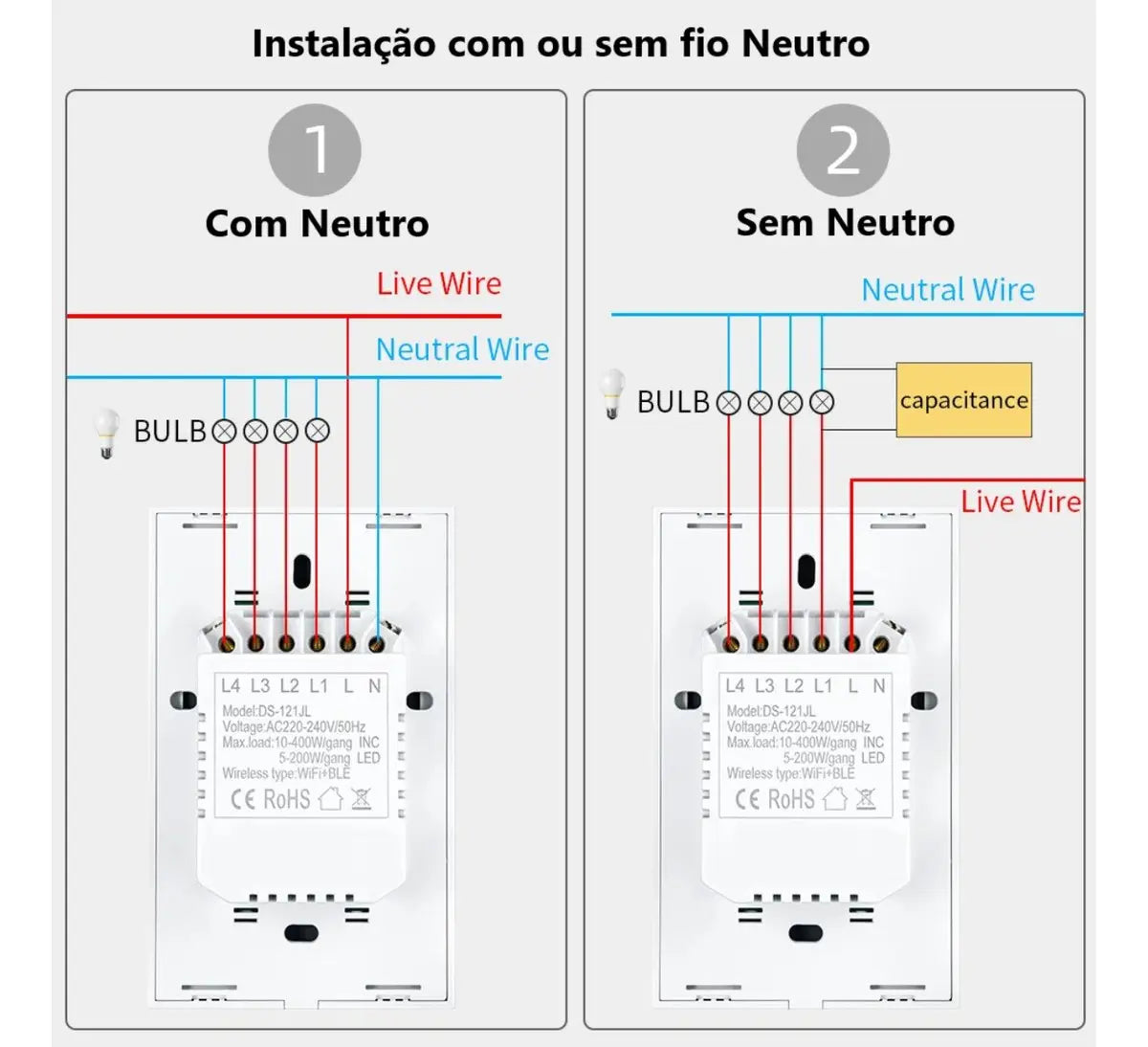 Interruptor Aitek Alpha-100-2 Novo