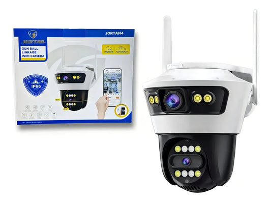 Câmera Jortan Speed Wifi Lente Dupla Durawell Jt-2024 Cor Branco