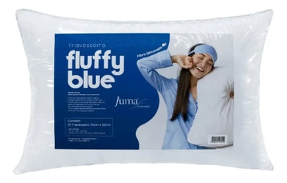 Travesseiro Fluffy Blue Branco 50X70CM